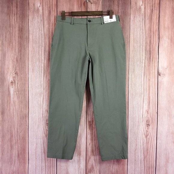 NWT Uniqlo Mens Size Medium Smart Ankle Pants Olive - Picture 1 of 15